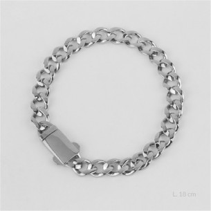 Pulsera de Plata de Ley | 8 mm | L.18 cm