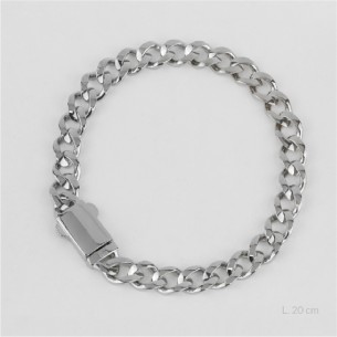Pulsera de Plata de Ley | 8 mm | L.20 cm