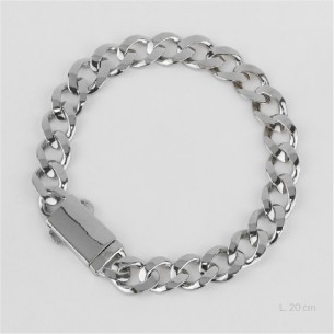Pulsera de Plata de Ley | 10 mm | L. 20 cm
