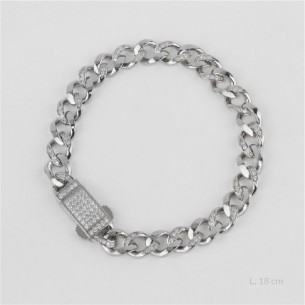 Pulsera de Plata de Ley | 8 mm | L. 18 cm