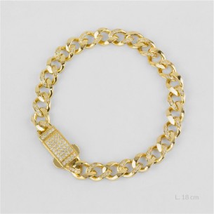 Pulsera de Plata de Ley | 8 mm | L. 18 cm