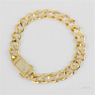 Pulsera de Plata de Ley | 10 mm | L. 20 cm