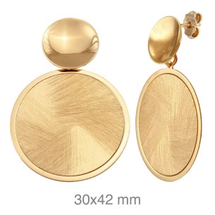 Pendientes Plata de Ley Dorada 2