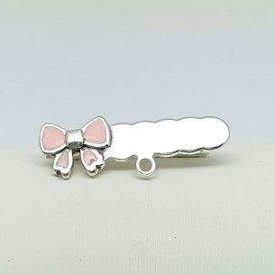 Alfiler Bebé Esmalte Lazo Rosa