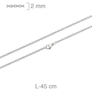 Cadena Acero Forzada 2 mm x 45 cm