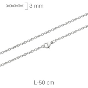 Cadena Acero 3 mm x 50 cm