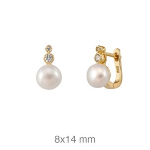 Pendientes Plata de Ley Dorada con Perlas CATALÁN 2