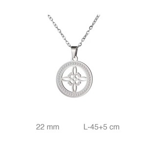 Gargantilla Acero Nudo de Brujas con Circonitas 2