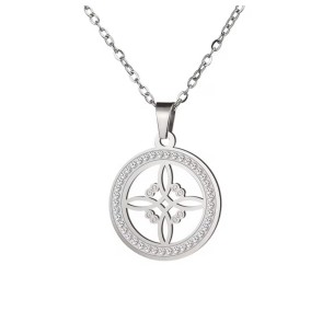 Gargantilla Acero Nudo de Brujas con Circonitas