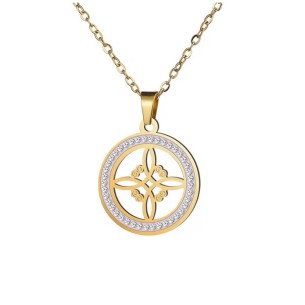 Gargantilla Acero Nudo de Brujas con Circonitas