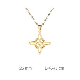 Gargantilla Acero Dorado Nudo de Brujas 2