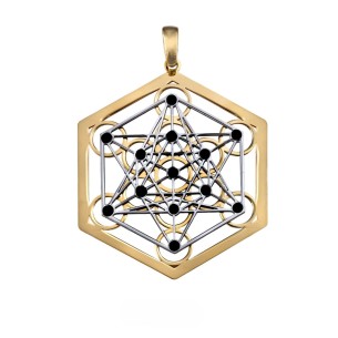 Colgante Plata Bicolor Reversible Mándala 30 mm