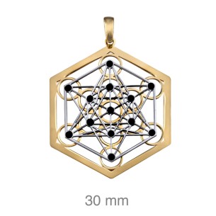 Colgante Plata Bicolor Reversible Mándala 30 mm 2