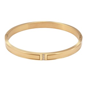 Pulsera Acero Dorado Rigida