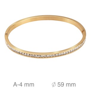 Pulsera Acero Dorado Rígida 2