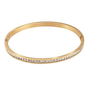 Pulsera Acero Dorado Rígida