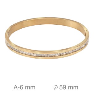 Pulsera Acero Dorado Rígida 2
