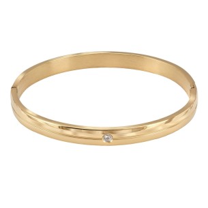 Pulsera Acero Dorado Rígida