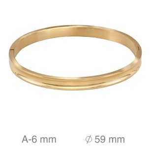 Pulsera Acero Dorado Rígida 2