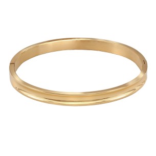 Pulsera Acero Dorado Rígida