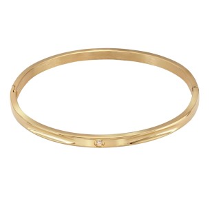 Pulsera Acero Dorado Rígida