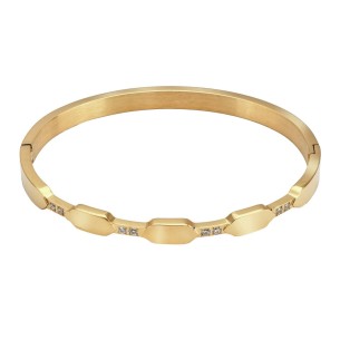 Pulsera Acero Dorado Rígida