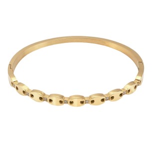 Pulsera Acero Dorado Rígida