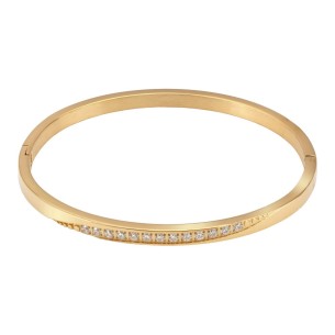 Pulsera Acero Dorado Rígida