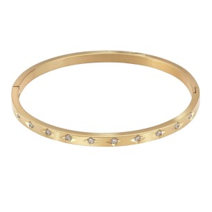Pulsera Acero Dorado Rígida