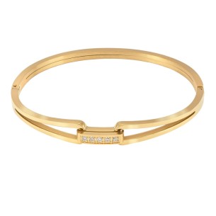 Pulsera Acero Dorado Rígida