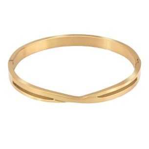 Pulsera Acero Dorado Rígida