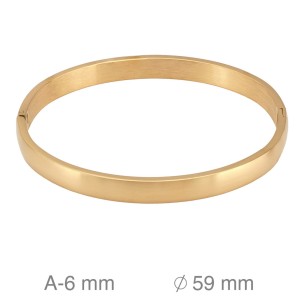 Pulsera Acero Dorado Rígida 2