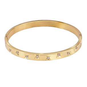 Pulsera Acero Dorado Rígida