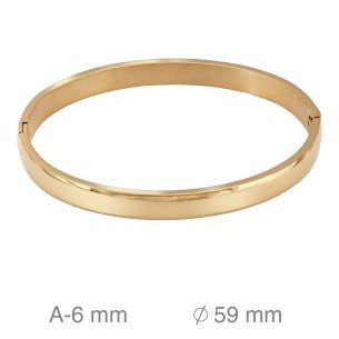Pulsera Acero Dorado Rígida 2