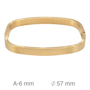 Pulsera Acero Dorado Rígida 2