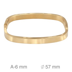 Pulsera Acero Dorado Rígida 2