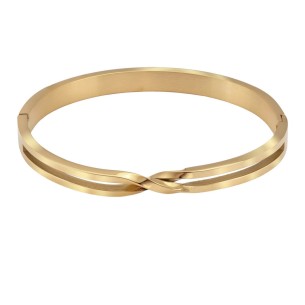 Pulsera Acero Dorado Rígida