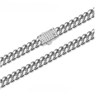 Cadena Acero con Circonitas 56 cm