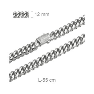 Cadena Acero con Circonitas 56 cm 2