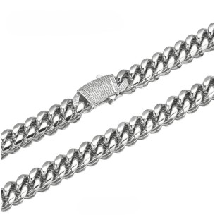 Cadena Acero con Circonitas 56 cm