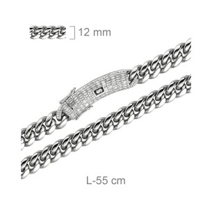 Cadena Acero con Circonitas 56 mm 2