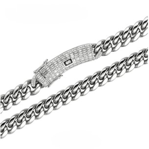 Cadena Acero con Circonitas 56 mm