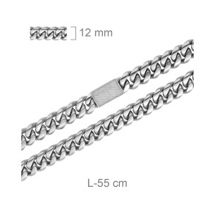 Cadena Acero con Circonitas 56 cm 2