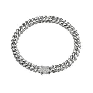 Pulsera Acero con Circonitas 20 cm