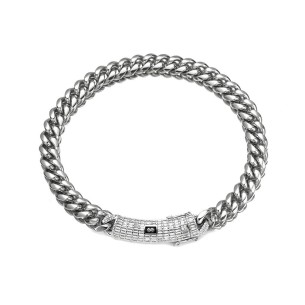 Pulsera Acero con Circonitas 20 cm