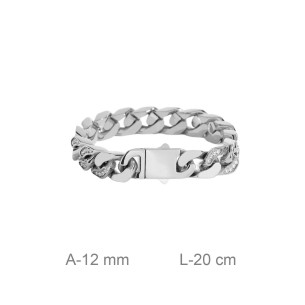 Pulsera Acero con Circonitas 20 cm 2