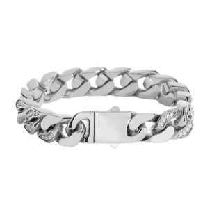 Pulsera Acero con Circonitas 20 cm